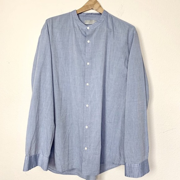 Vince Mens Button Down Shirt Light Blue - Picture 1 of 10